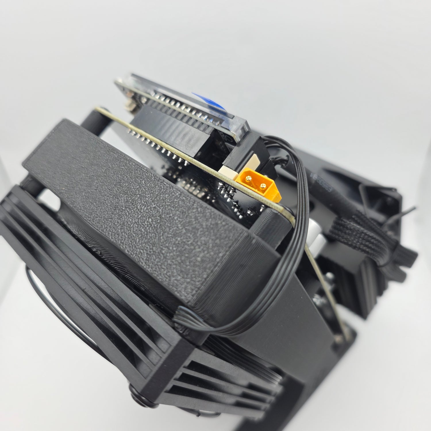 NerdQaxe++ Rev-6 PRO Desktop Bitcoin Miner · Up to 6.5 TH/s · XT30 Power · Dual Cooling Fans · Quiet, Refined Performance