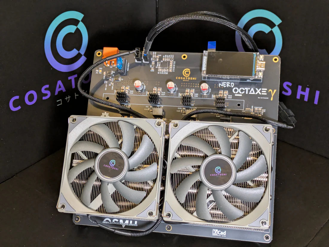 NerdOctaxe Home Bitcoin Miner · Up to 12.2 TH/s · — 8 × BM1370 · ~135- – PS