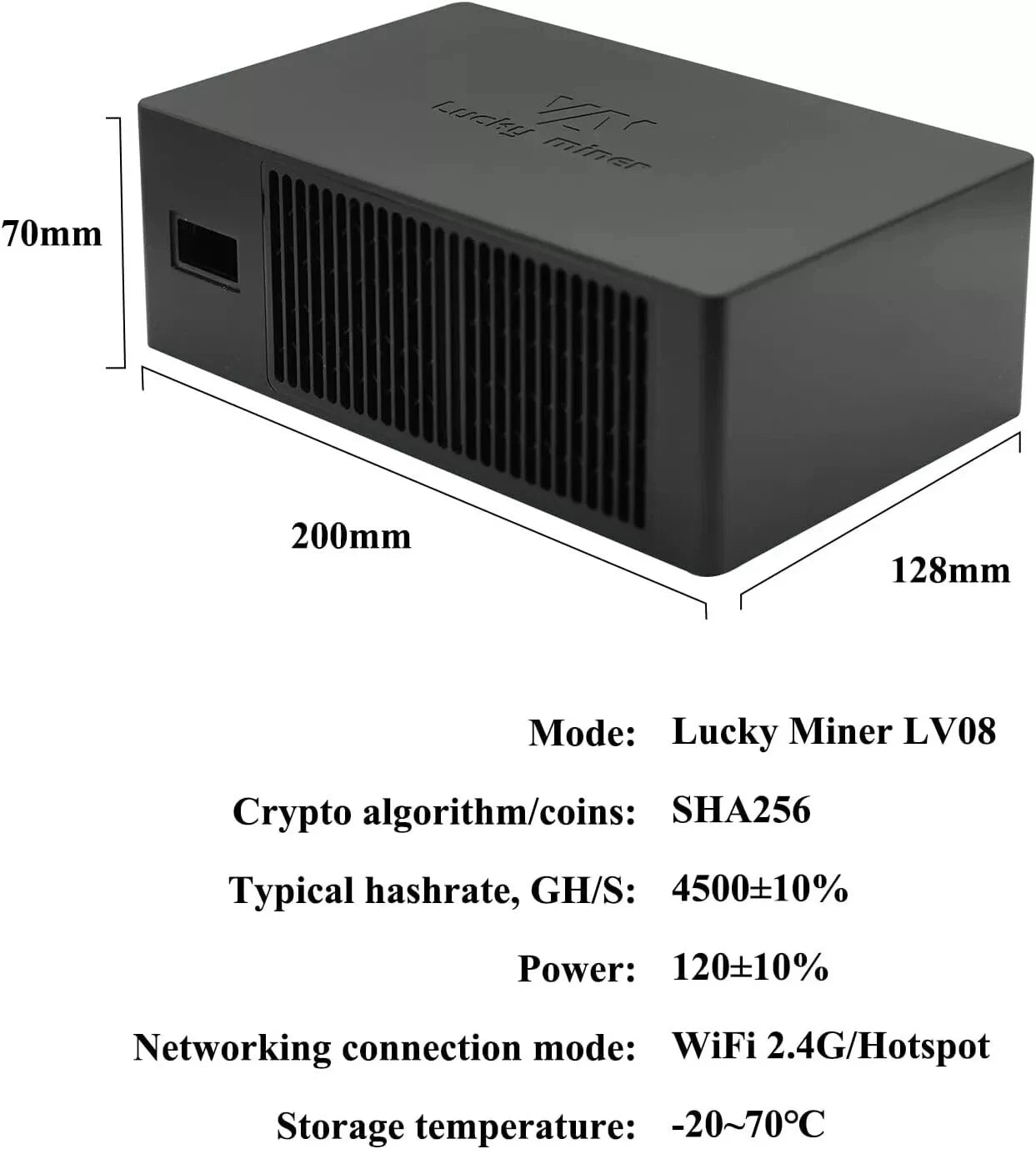 Lucky x5 Home Bitcoin Miner — 4.2-5 TH/s · 100 W · Open-Source AxeOS