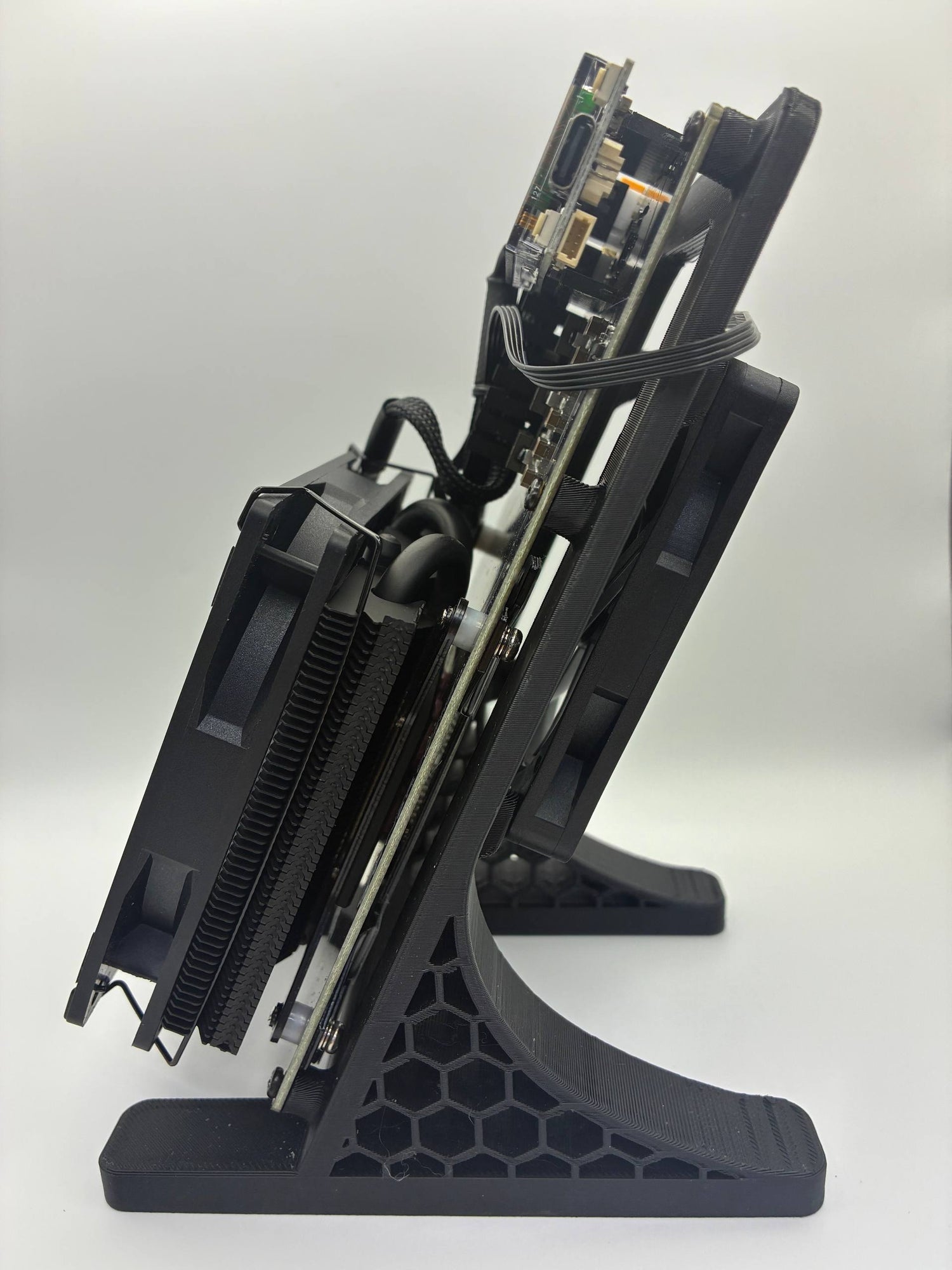 NerdQaxe++ Rev-6 PRO Desktop Bitcoin Miner · Up to 6 TH/s · XT30 Power · Dual Cooling Fans · Quiet, Refined Performance